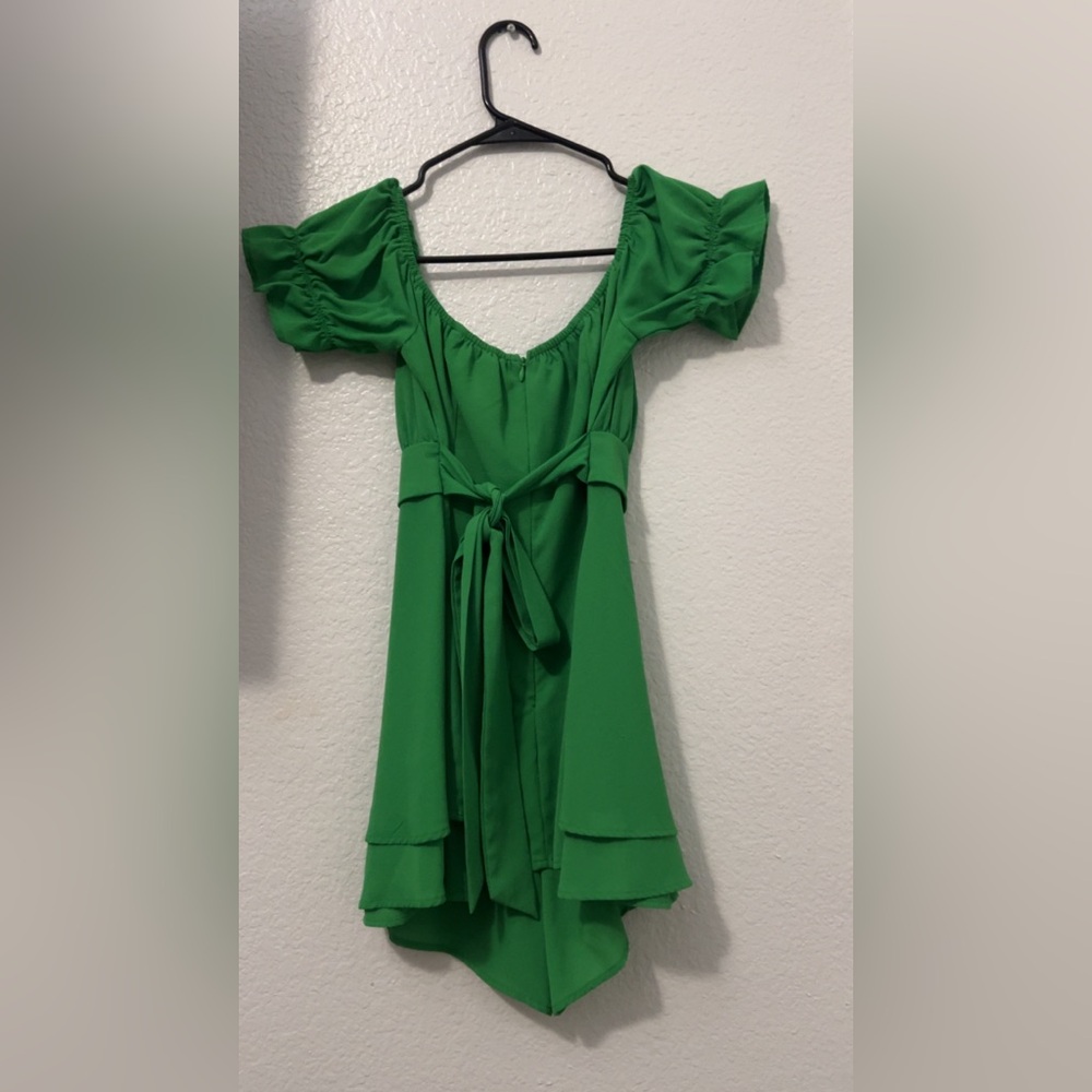 Green Short Sleeve Dress